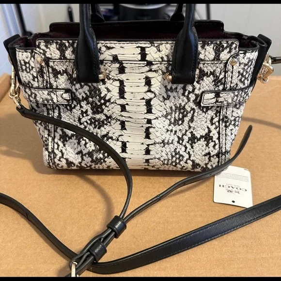 Coach Swagger 20 Exotic Colorblock Crossbody/Carryall Bag - Picture 4 of 16